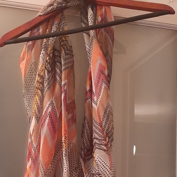 peaches & browns color scarf (32") approx: sold on title - Picture 4 of 4